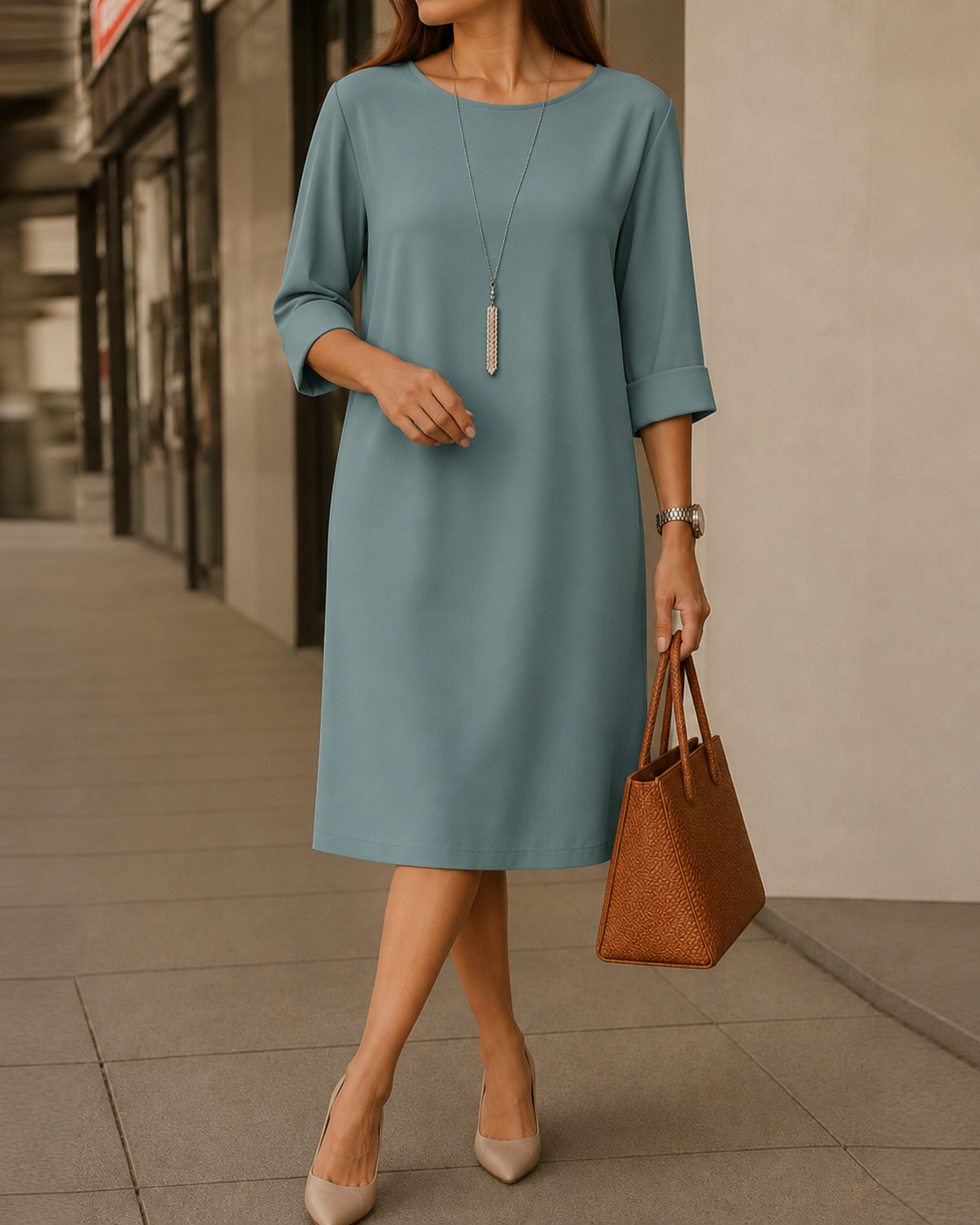 Odette | Abito Midi Modellante per Pancia