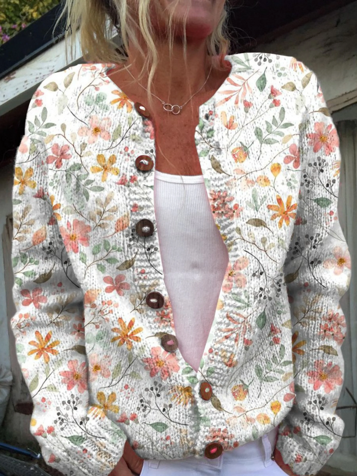Greta™ | Cardigan in Maglia Vintage a Fiori