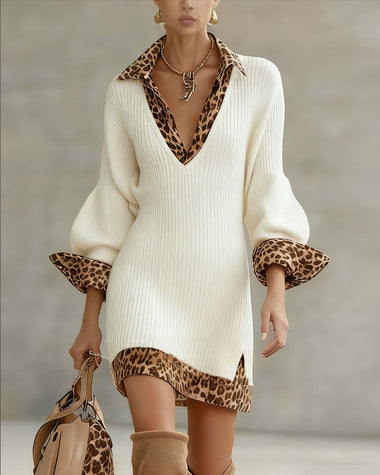 Laurena™ Abito Elegante Leopardo