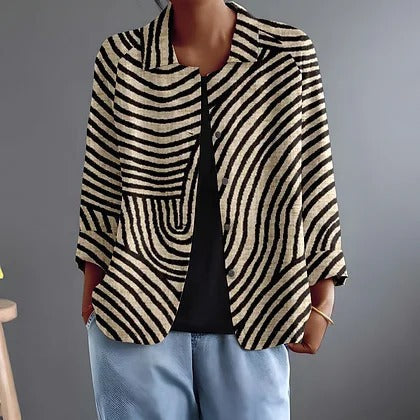 Hazel | Blazer Aperto a Strisce