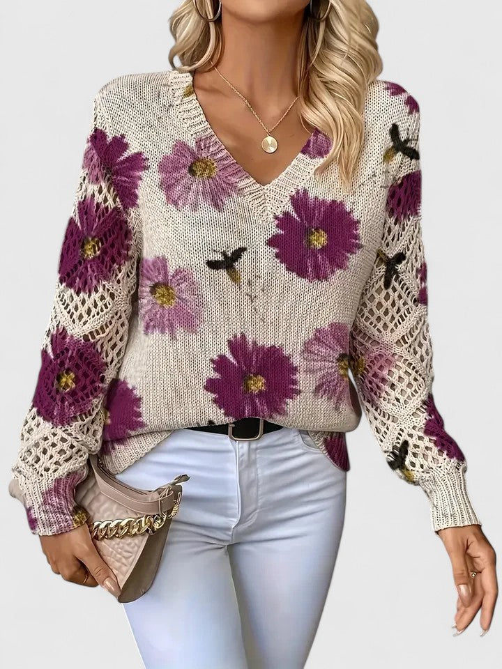 Bronwen | Maglione in Pizzo Floreale