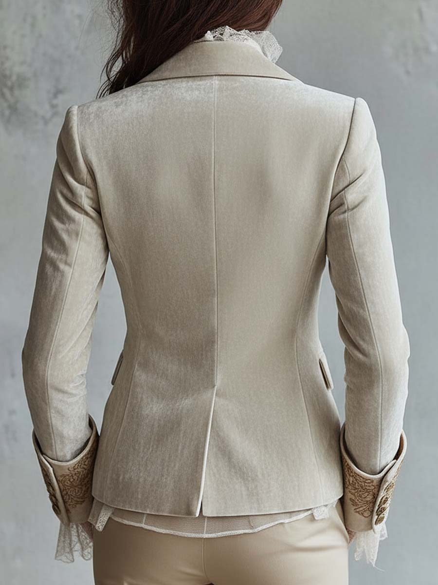 Genevieve | Blazer Ricamato Avorio