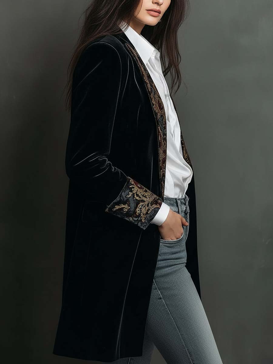 Josephine | Blazer Slim Fit con Stampa Barocca