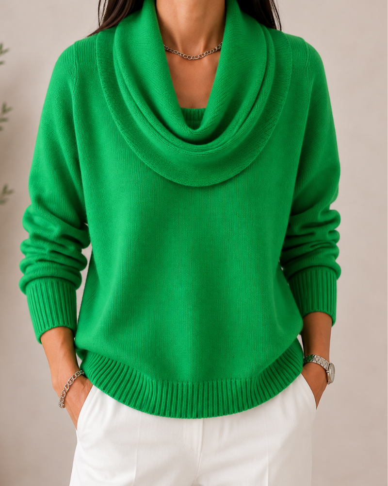 Caralina™ | Maglione Elegante con Collo a Cowl