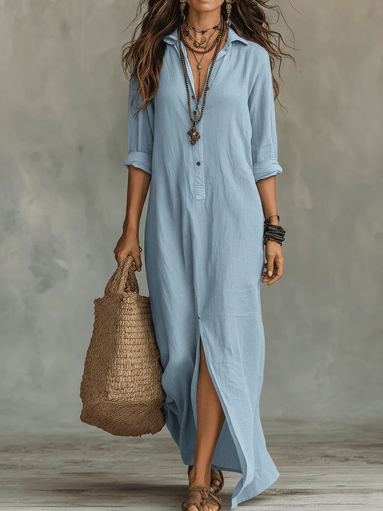 WILLOW | Abito Maxi Senza Sforzo con Silhouette Lusinghiera e Versatile per l'uso Quotidiano
