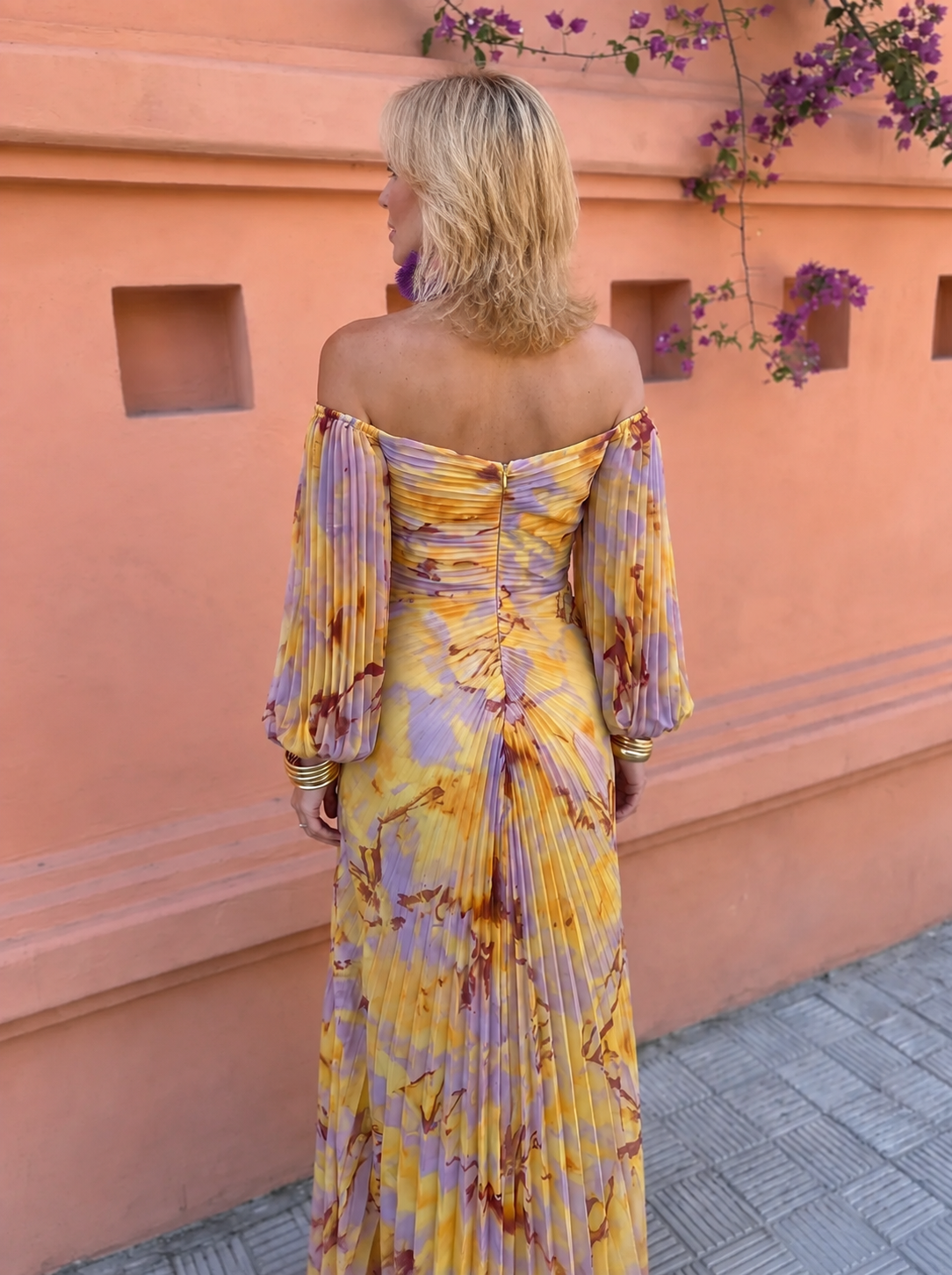 Greta™ | Vestito lungo floreale con scollo pronunciato