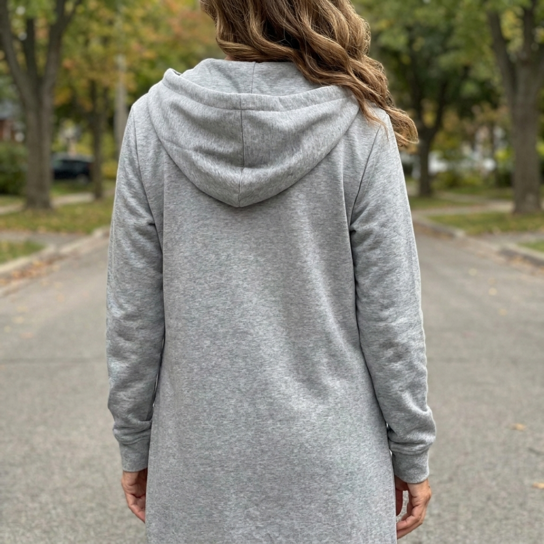 BRIXLEY™ – Cardigan lungo con zip relax