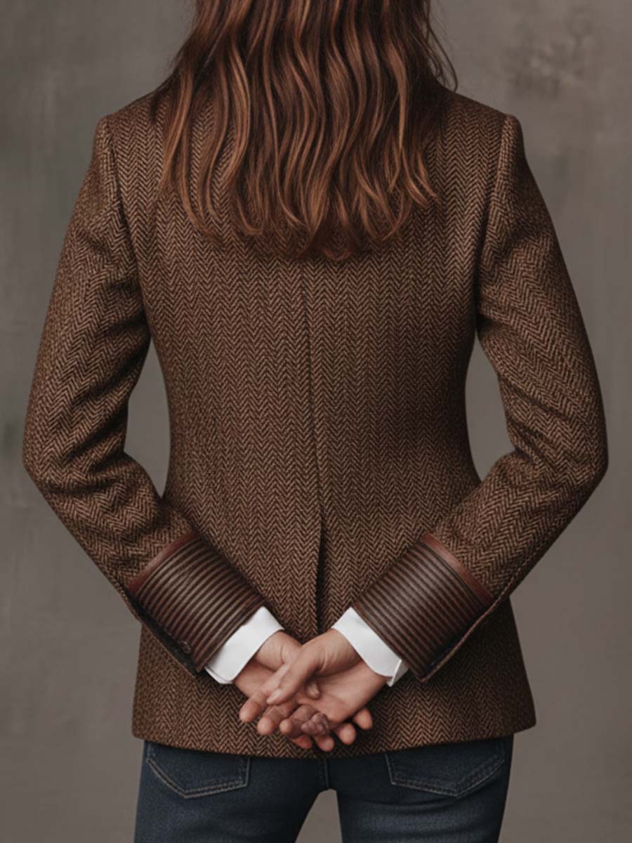 Gisèle | Blazer con Inserti a Zigzag Stampati