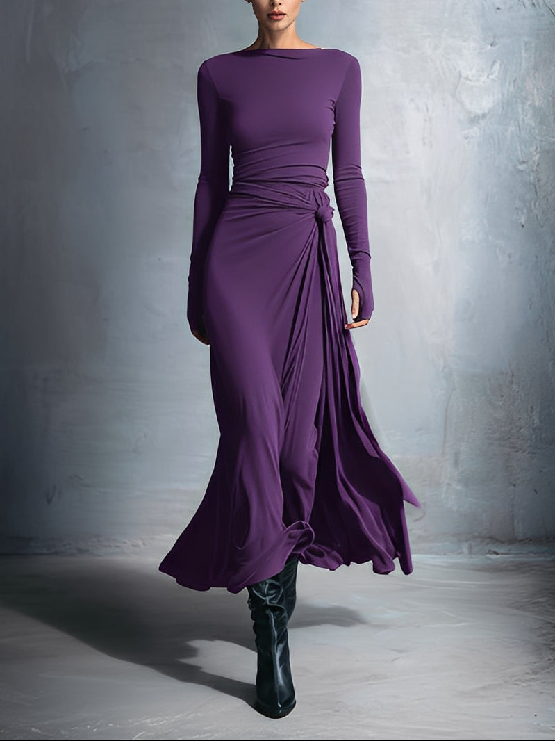 Naiara ❘ Vestito maxi con nodo laterale