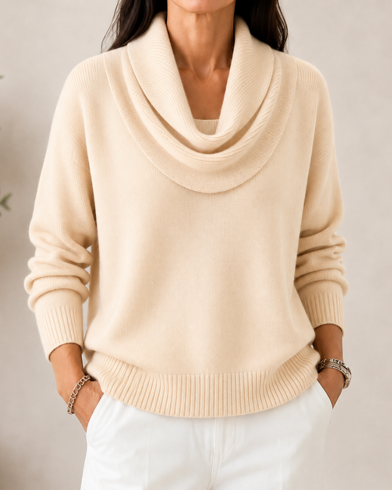 Caralina™ | Maglione Elegante con Collo a Cowl