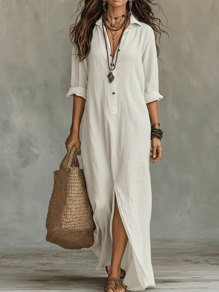 WILLOW | Abito Maxi Senza Sforzo con Silhouette Lusinghiera e Versatile per l'uso Quotidiano
