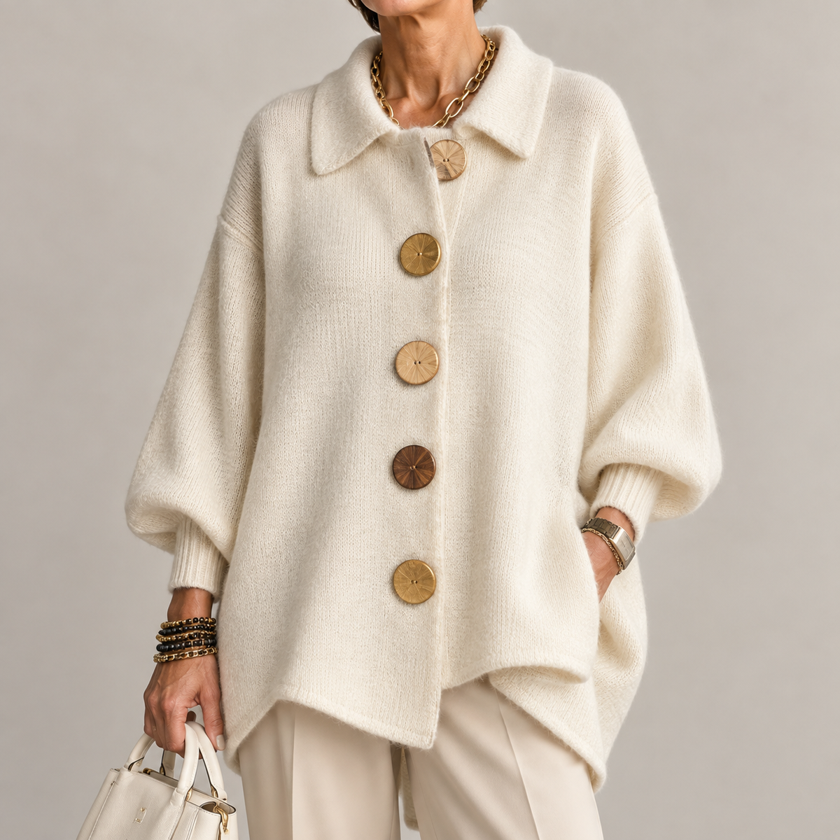 Ardelle™ | Cardigan Oversize con Collo