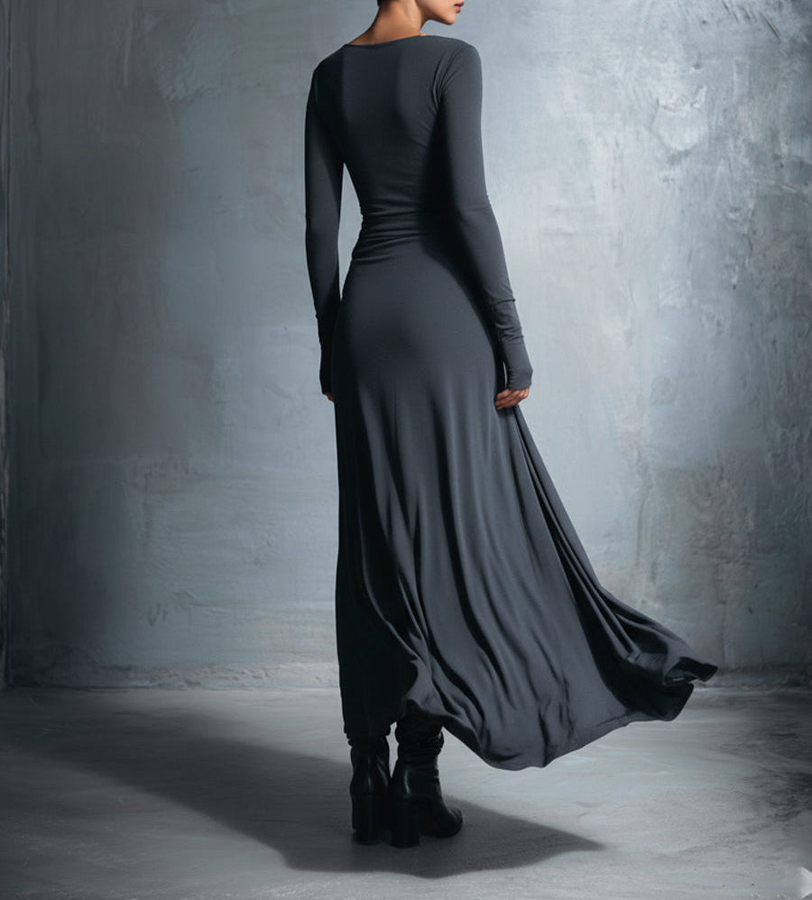 Mildred | Abito Maxi in Jersey con Nodo Laterale