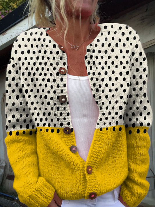 Maude | Cardigan con Bottoni a Blocchi di Colore