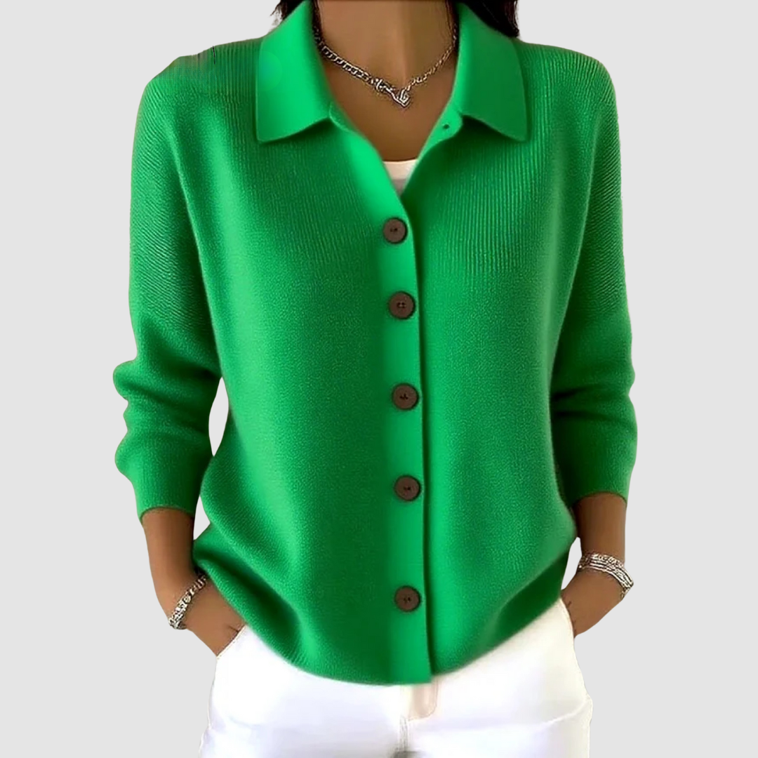 Millie | Cardigan con Collo a Camicia