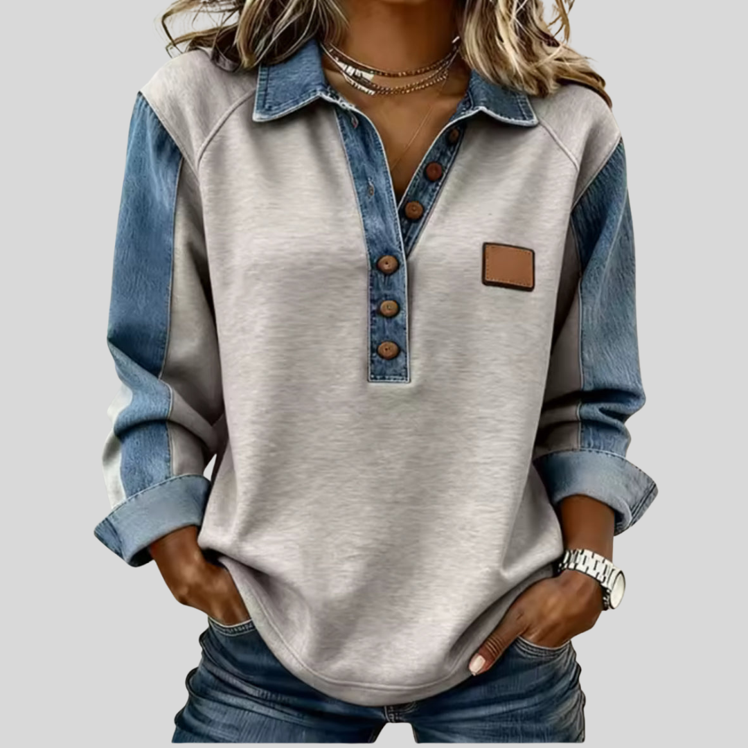 Elspeth | Pullover con Collo Bicolore
