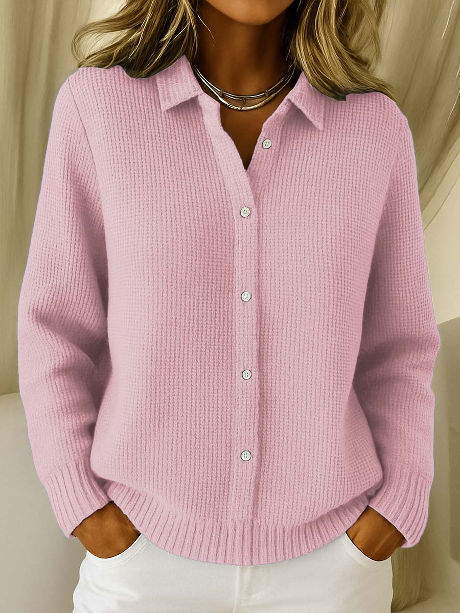 Cardigan Buttoned in Maglia Morbida da Donna – Maniche Lunghe Classiche