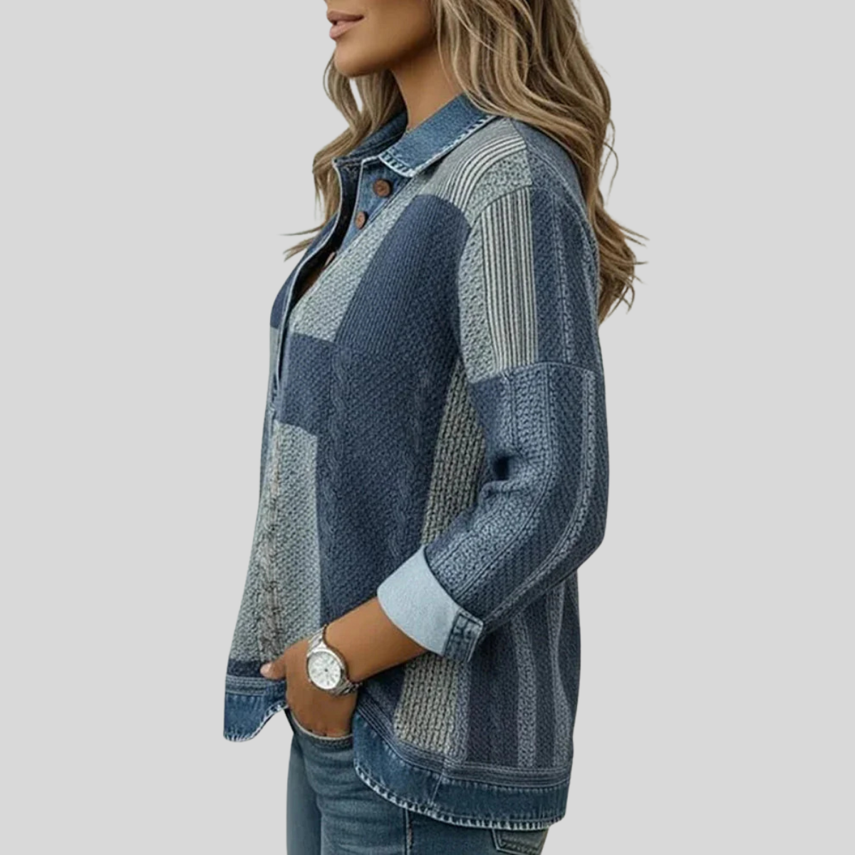 Hattie | Pullover con Collo a Patcher