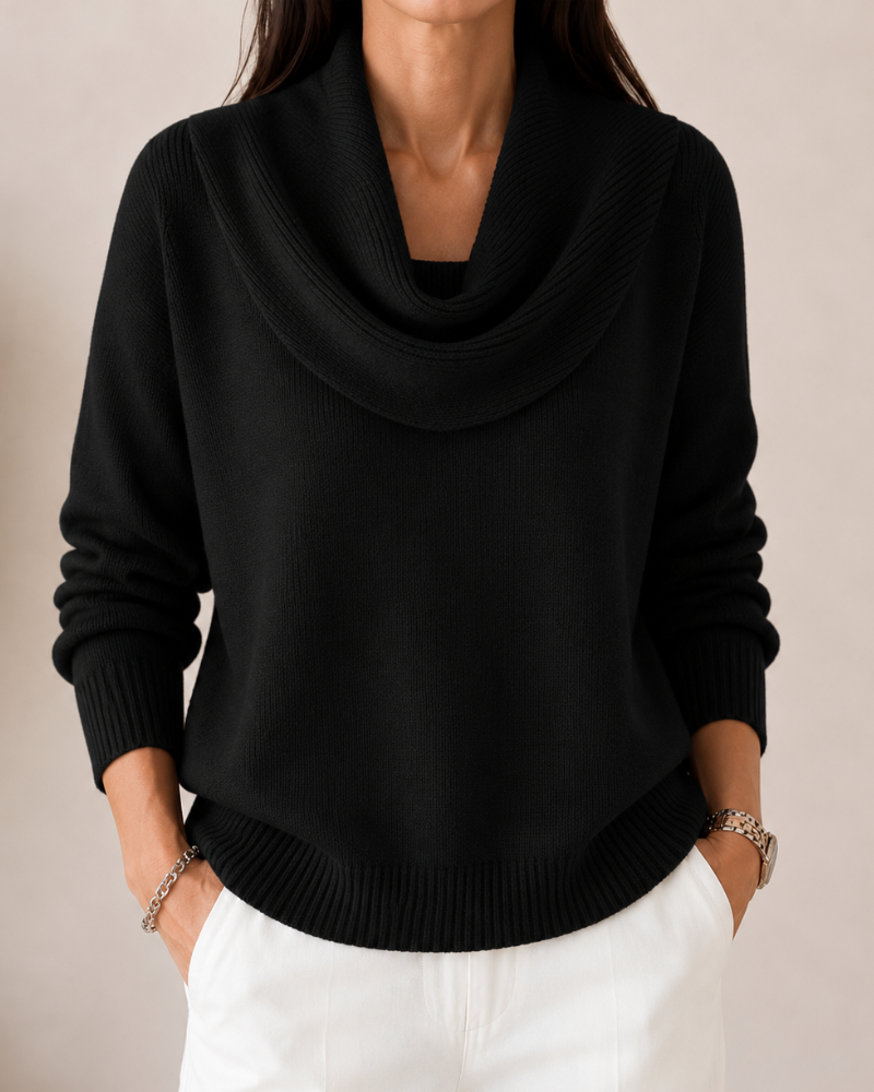 Caralina™ | Maglione Elegante con Collo a Cowl