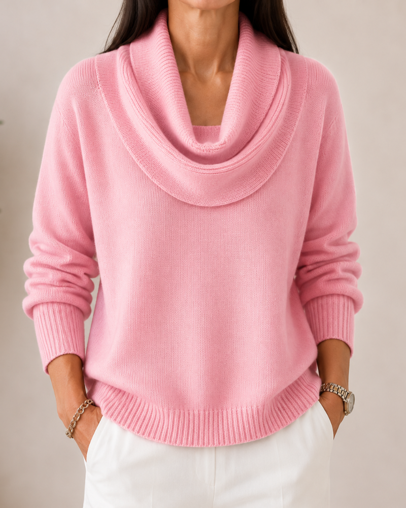 Caralina™ | Maglione Elegante con Collo a Cowl
