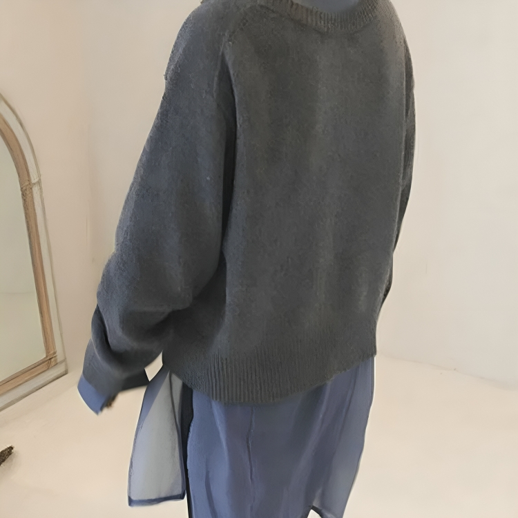 Cardigan da Donna Luna in Maglia Morbida con Bottoni Asimmetrici, Vestibilità Relaxed, Stile Casual per Tutte le Stagioni