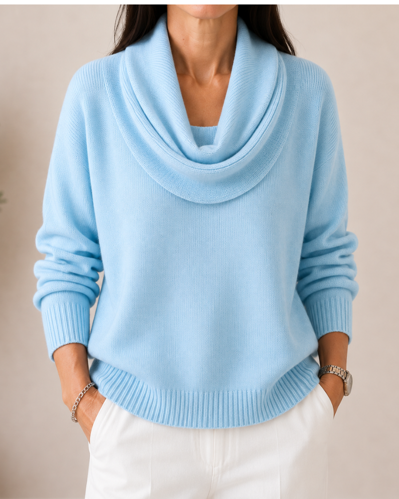 Caralina™ | Maglione Elegante con Collo a Cowl