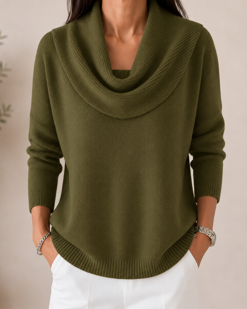 Caralina™ | Maglione Elegante con Collo a Cowl