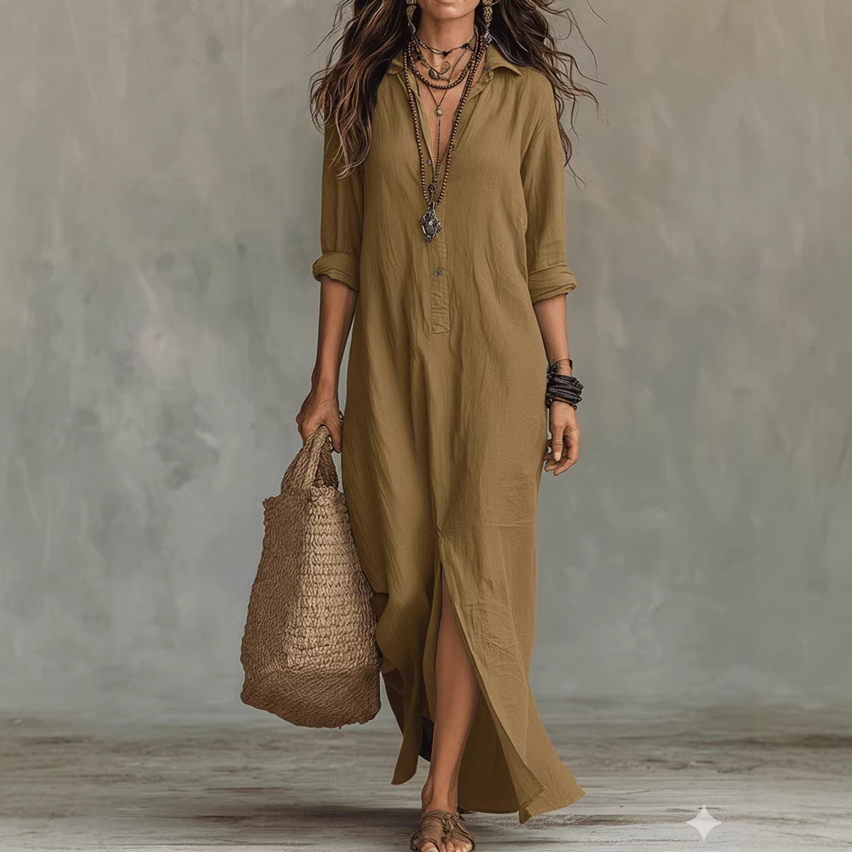 WILLOW | Abito Maxi Senza Sforzo con Silhouette Lusinghiera e Versatile per l'uso Quotidiano