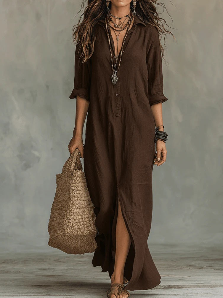 WILLOW | Abito Maxi Senza Sforzo con Silhouette Lusinghiera e Versatile per l'uso Quotidiano