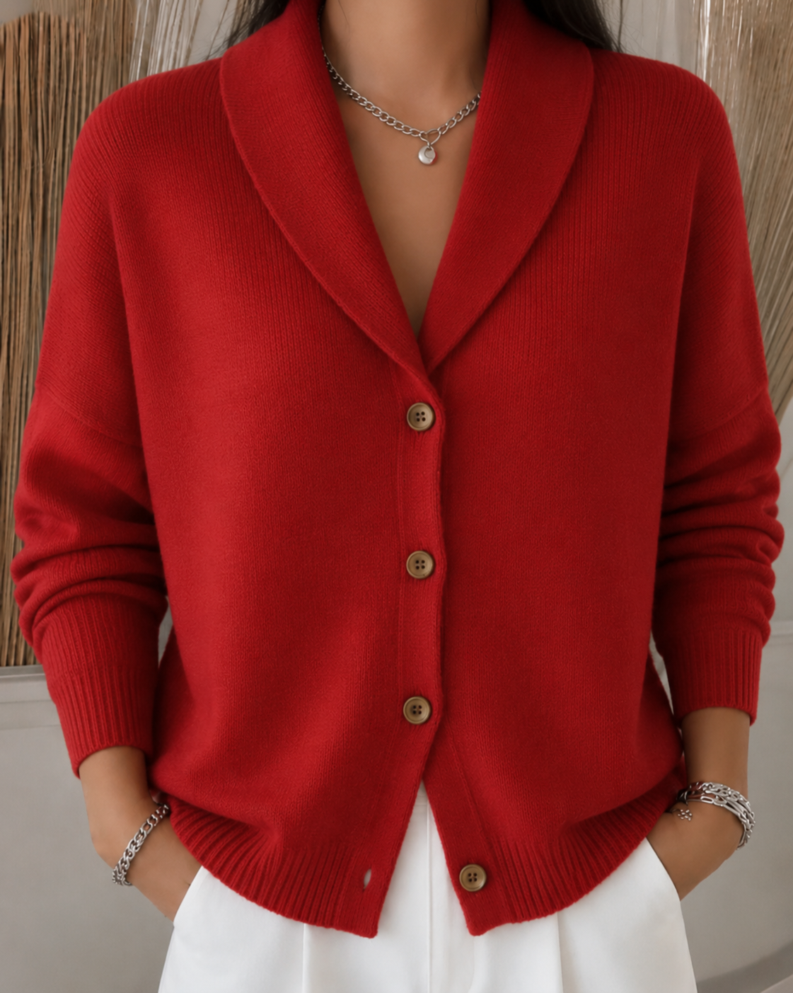 Sienna | Cardigan con Collo a Bottone
