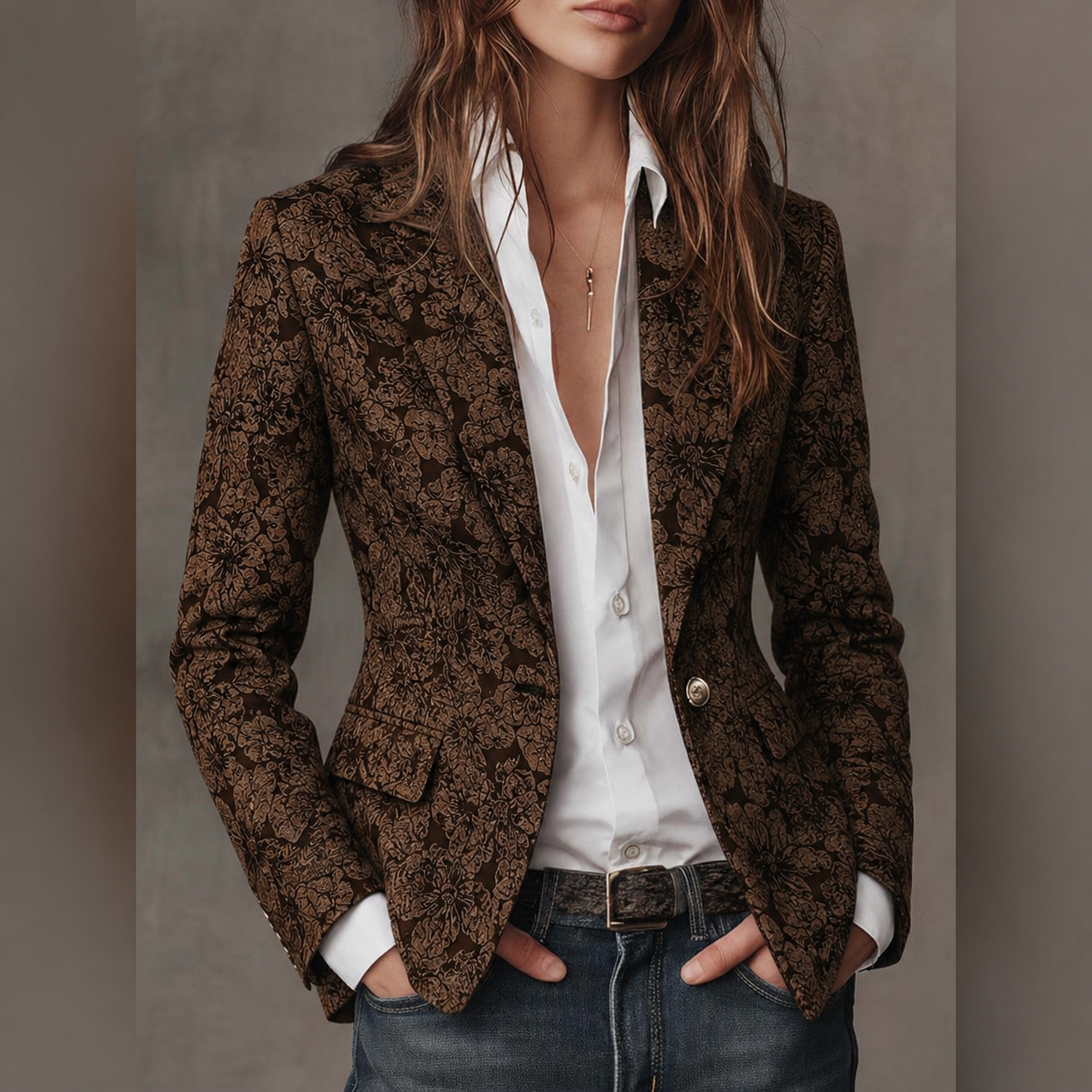 Rosamund | Blazer in Jacquard Paisley