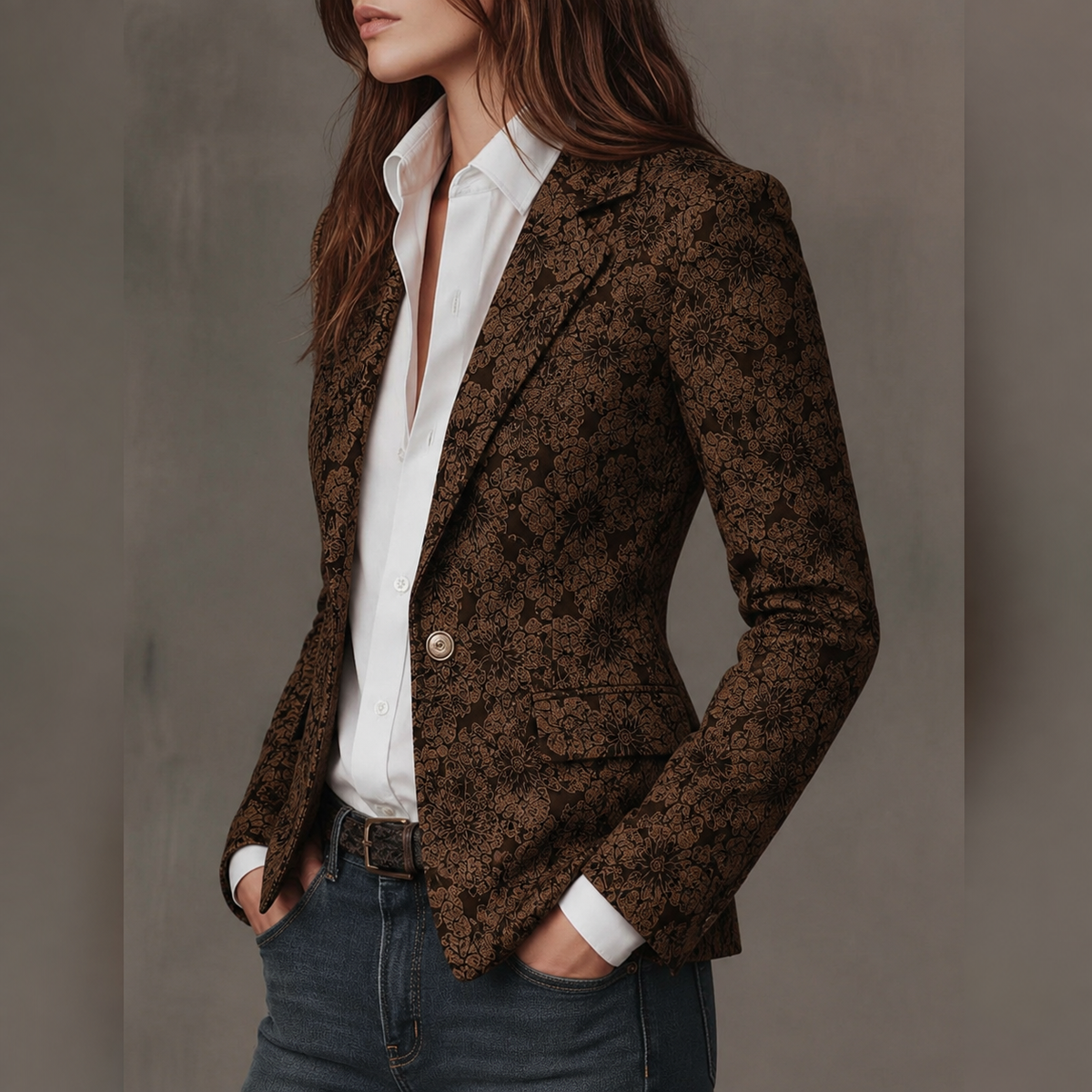 Estelle | Blazer Jacquard Cachemire Slim