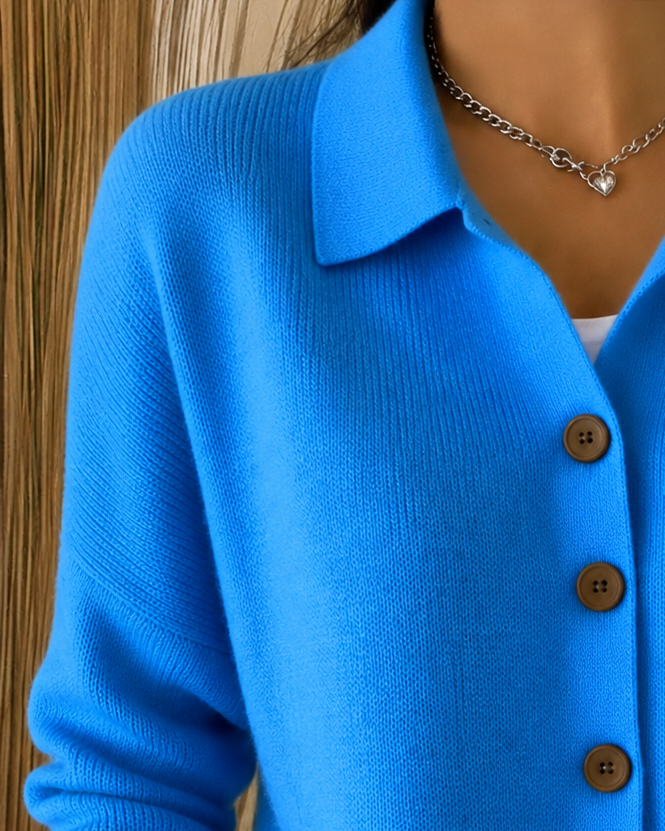 Sienna | Cardigan con Collo a Bottone