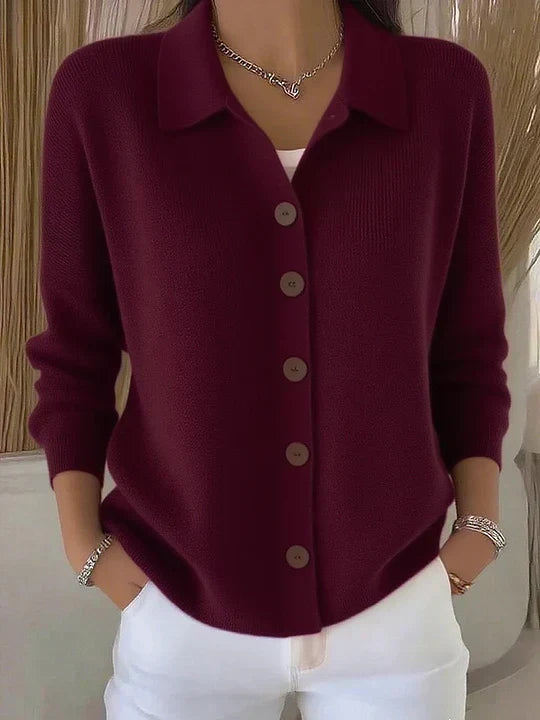 Josefina | Giacca a Maglia con Collo e Bottoni