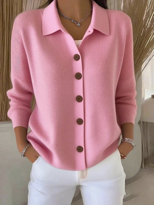 Josefina | Giacca a Maglia con Collo e Bottoni