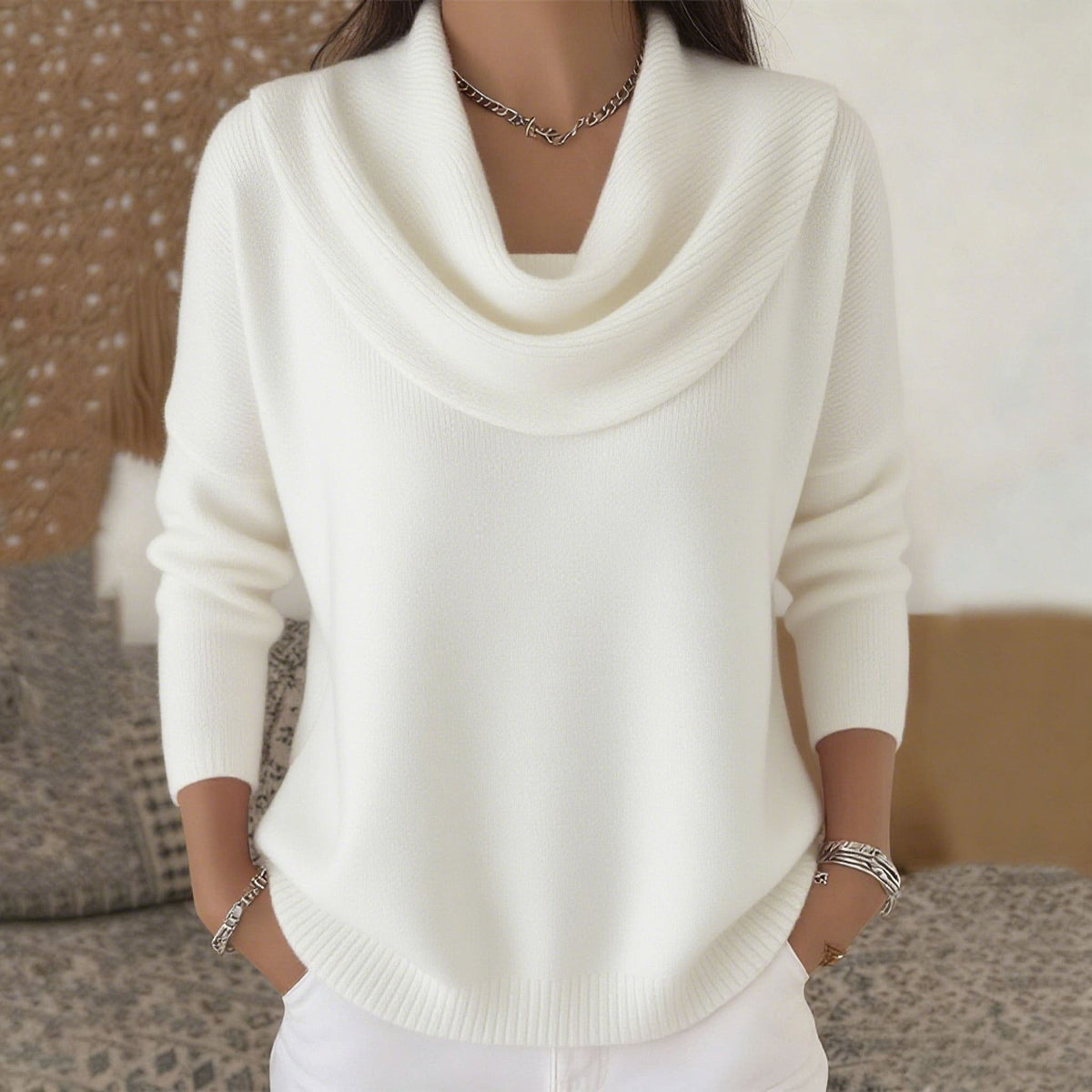 Vivienne | Maglione con Collo a Cowl