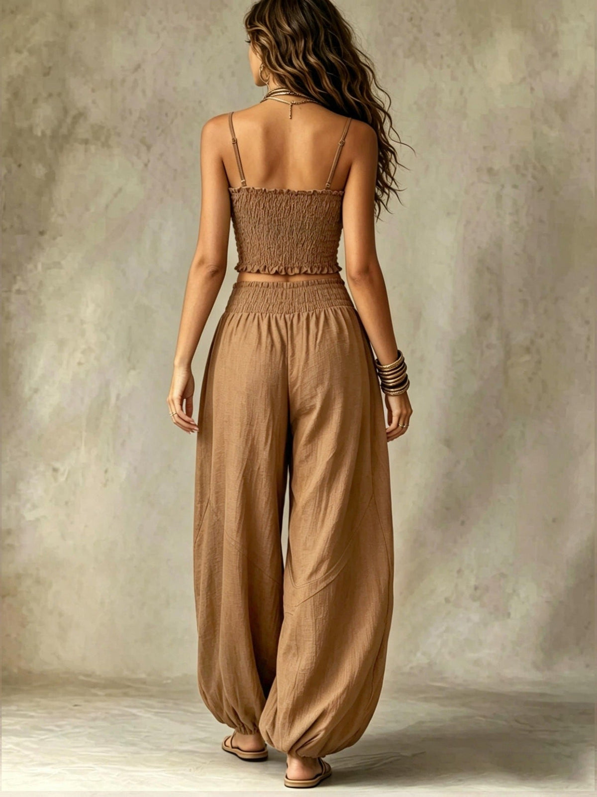 Marisol | Set Due Pezzi Smockato
