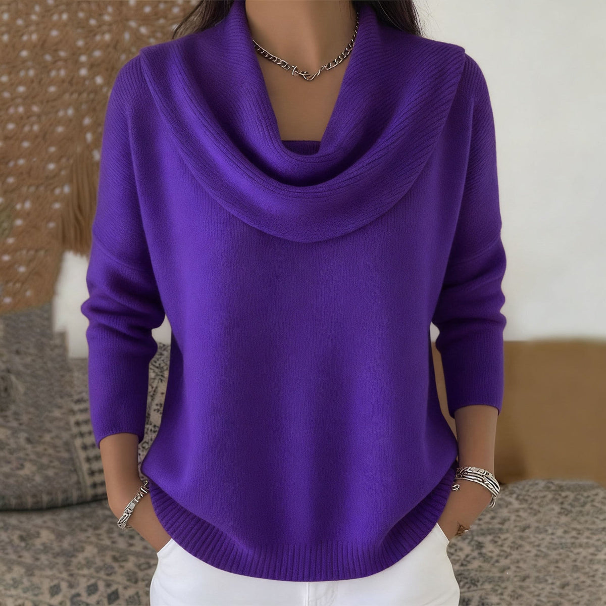 Vivienne | Maglione con Collo a Cowl