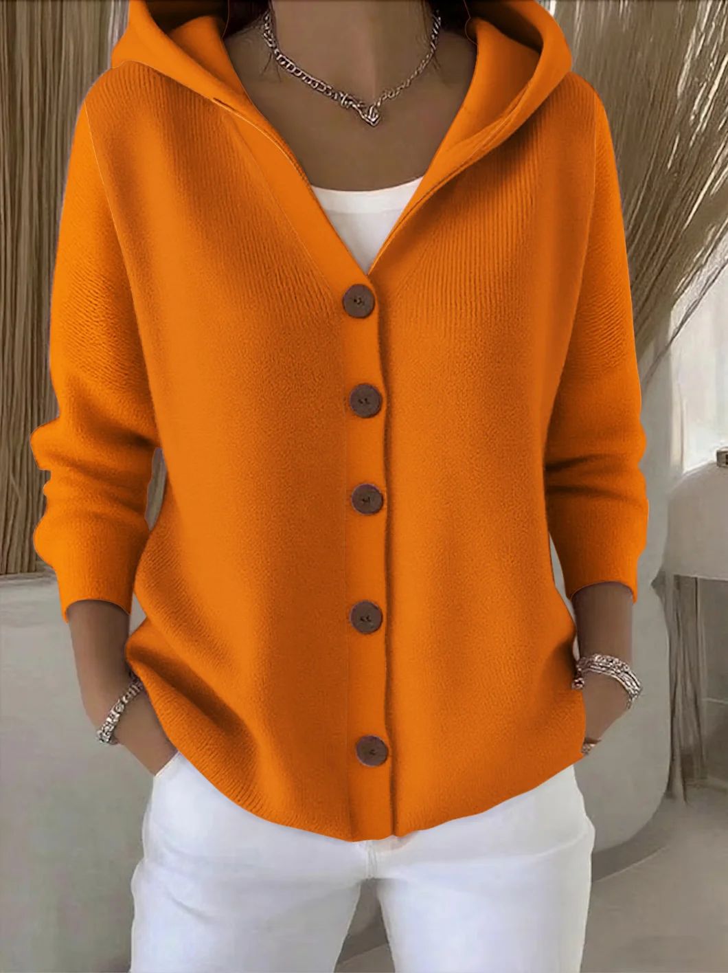 Rocío | Giacca a Maglia con Cappuccio