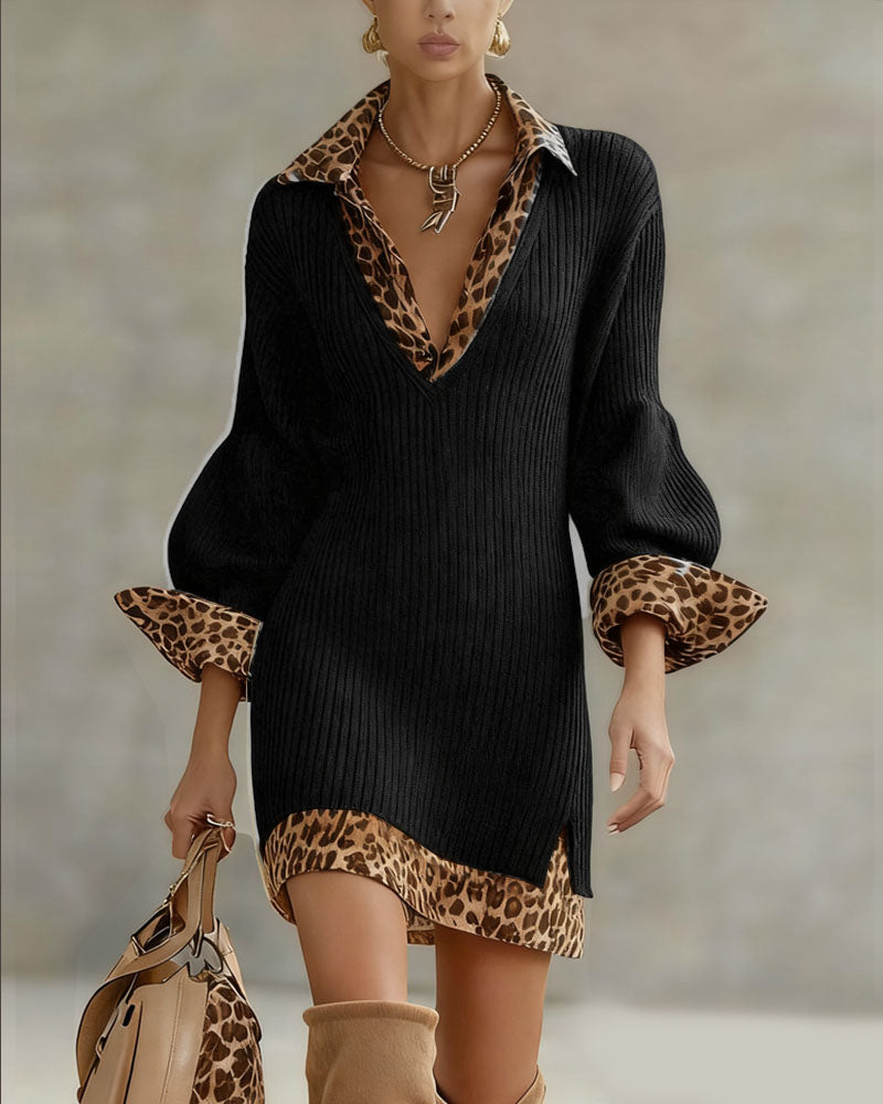 Laurena™ Abito Elegante Leopardo