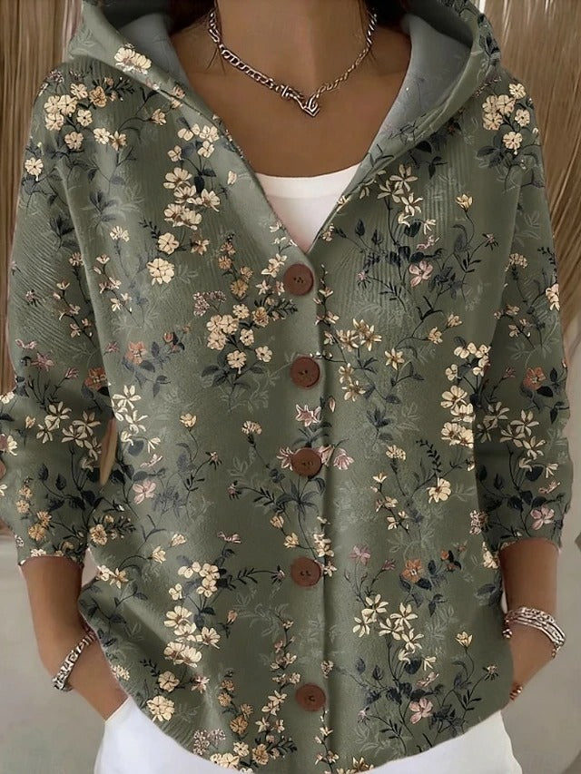Paloma | Giacca di Maglia Stampata con Cappuccio
