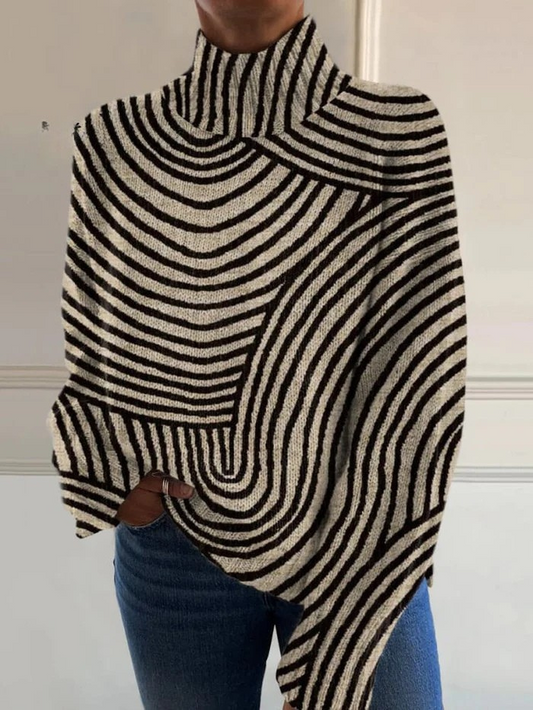 Melodia | Maglione a Collo Alto in Line-Art