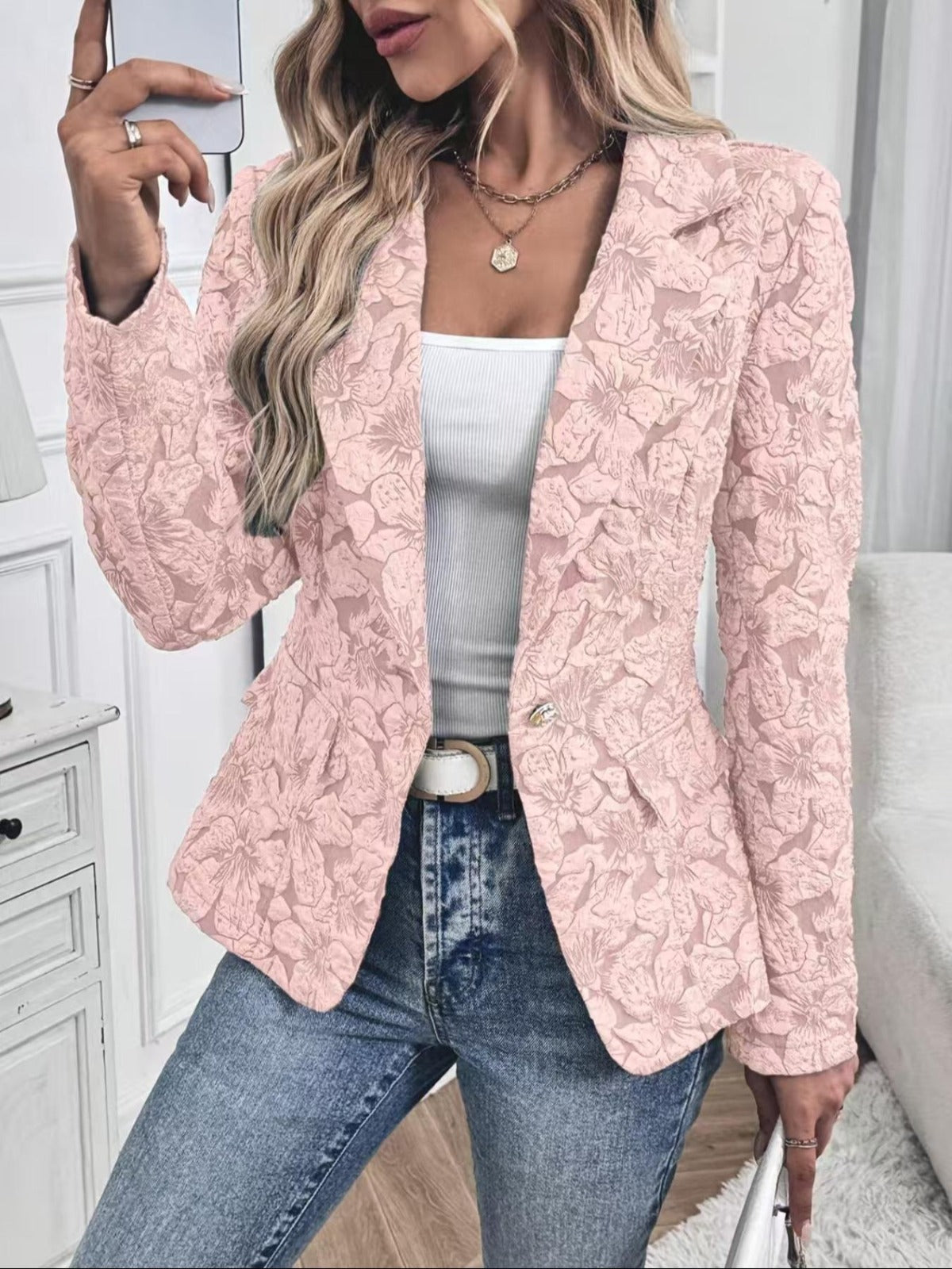 Rosamund | Blazer in Jacquard Paisley