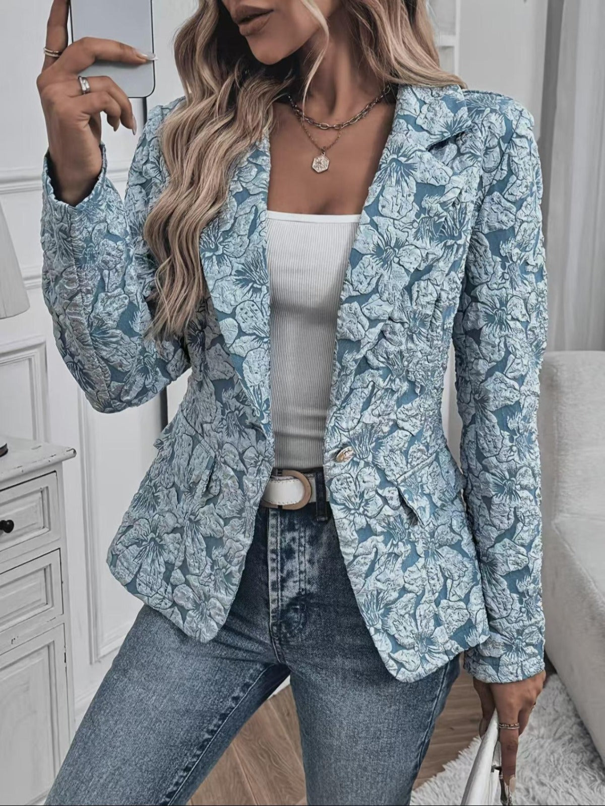 Rosamund | Blazer in Jacquard Paisley