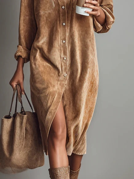 Estelle | Abito Midi in Corduroy
