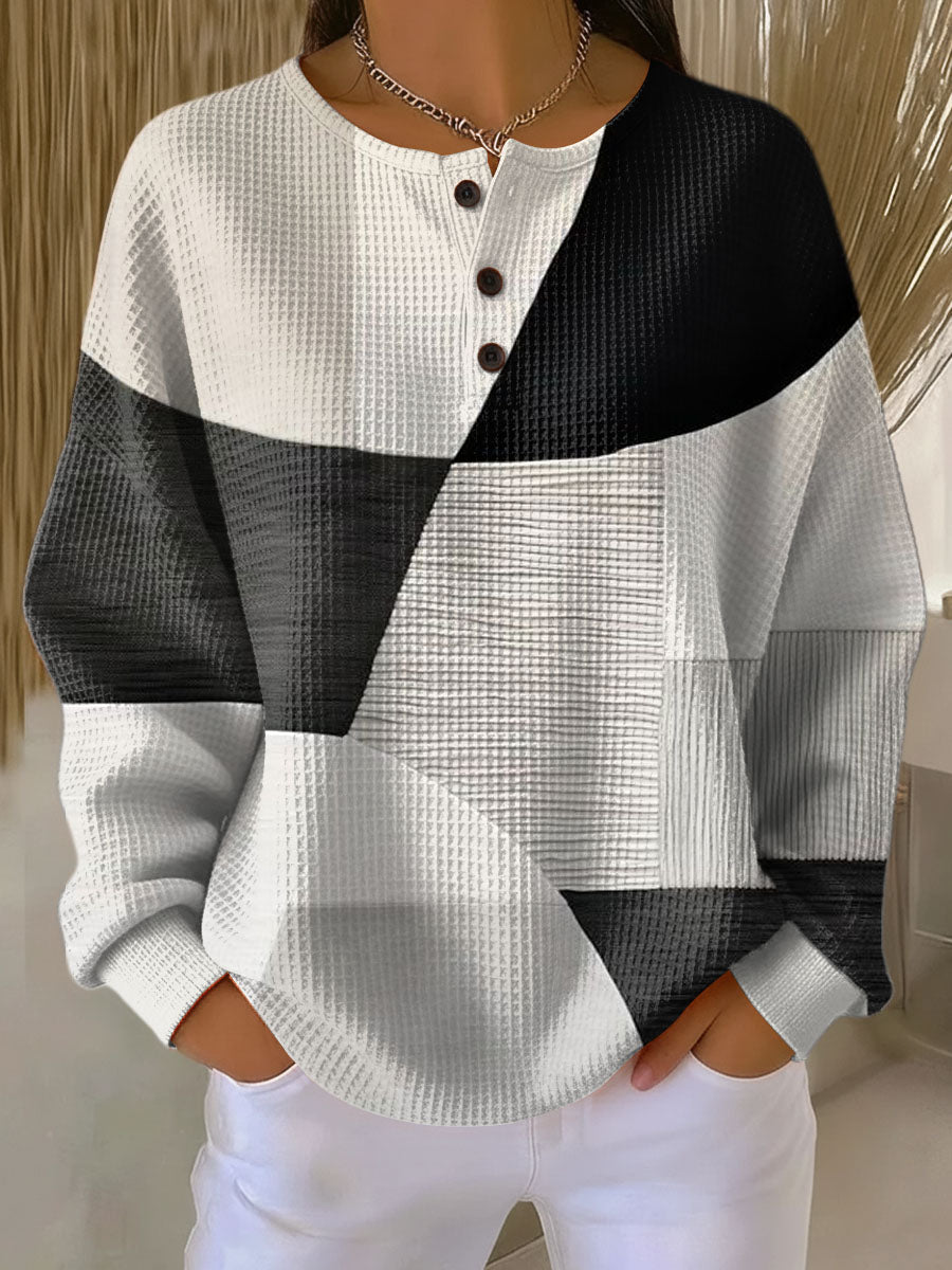 Bridgette | Maglione Texturizzato a Blocchi di Colore