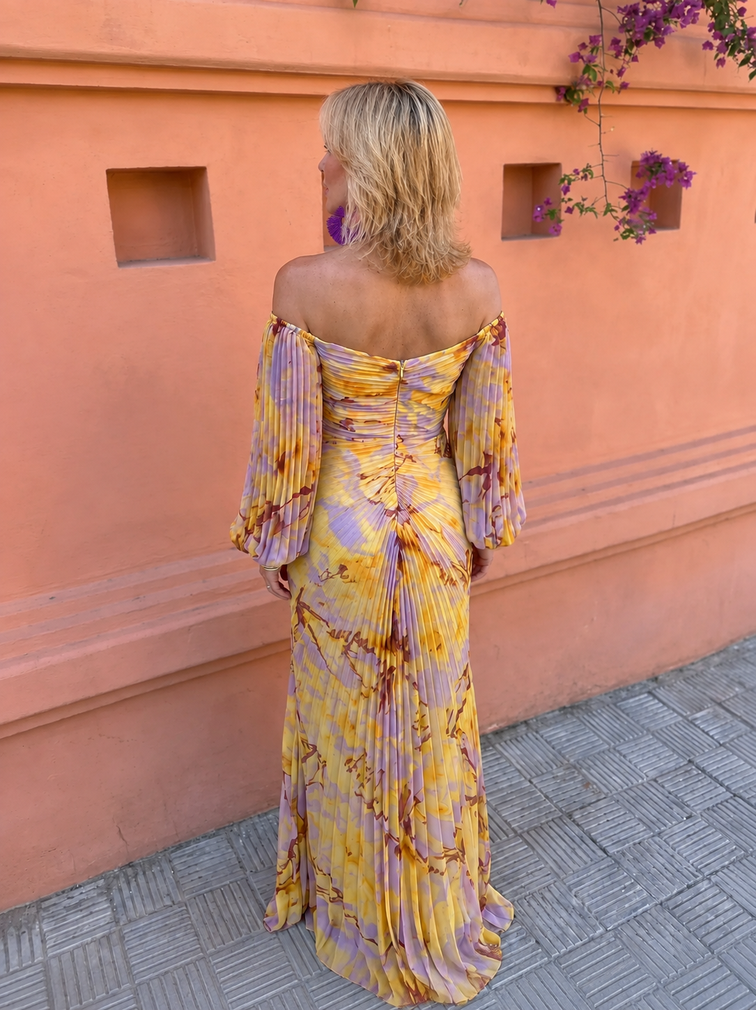 Greta™ | Vestito lungo floreale con scollo pronunciato