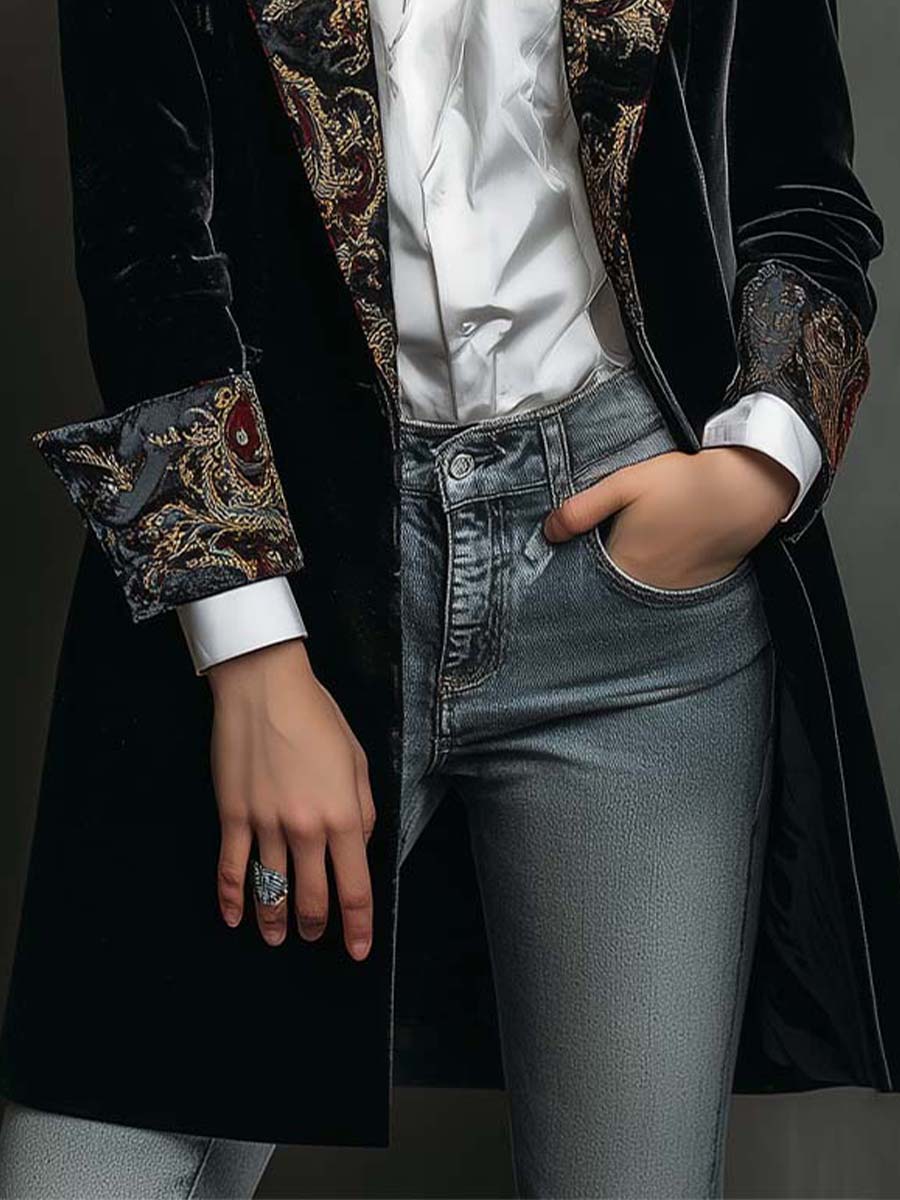 Josephine | Blazer Slim Fit con Stampa Barocca
