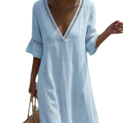 ELARA | Abito Maxi Leggero e Confortevole in Stile Costiera