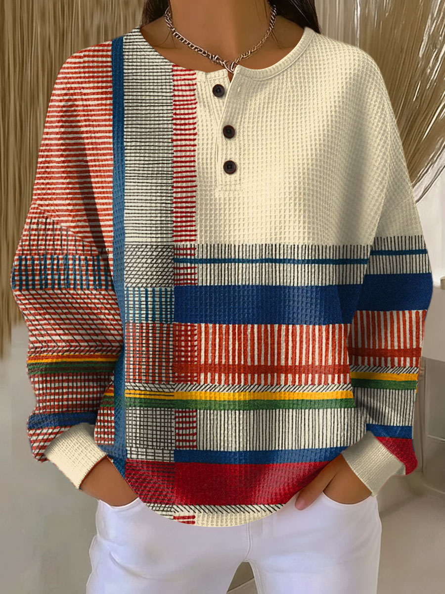 Roselle | Top Henley a Pannelli Colorati